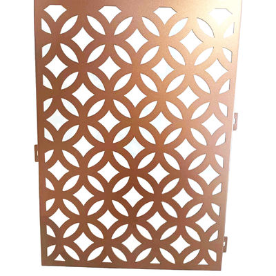 Panneau de revêtement murale en aluminium perforé résistant aux UV et à la décoloration pour la décoration murale de rideau d'écran