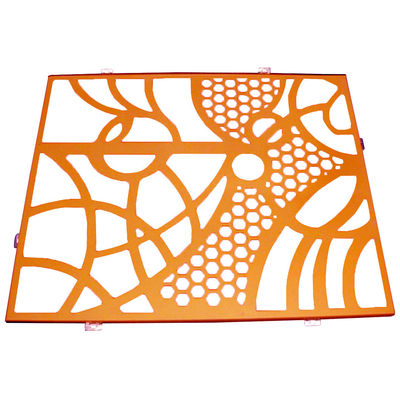 Panneau d'aluminium perforé de couleur cuivre durable pour revêtement et décoration de murs de rideau