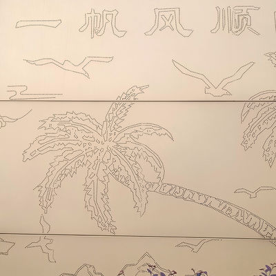 Plaques d'aluminium à motifs perforés pour la décoration de bâtiments