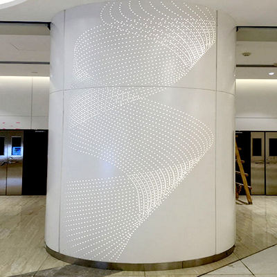 Panneaux de revêtement en aluminium à demi-cercle courbé pour enveloppe et décoration de piliers de bâtiment