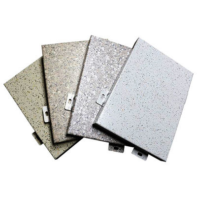 Panneau de revêtement de mur de rideau métallique en aluminium à faible entretien avec des couleurs de pierre artificielle
